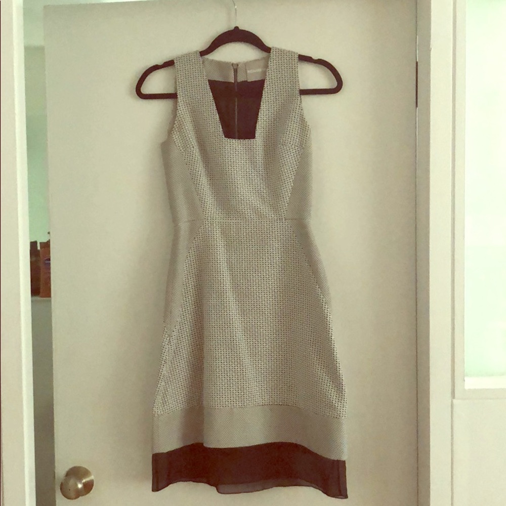 Richard Nicoll Black and White Square Neck Dress